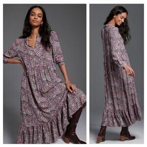 Mare Mare x Anthropologie Medium Lynda Floral Cottage Core Maxi Dress